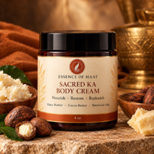 Essence of Maat Sacred Ka Body Cream 4 oz jar with shea butter and cocoa butter